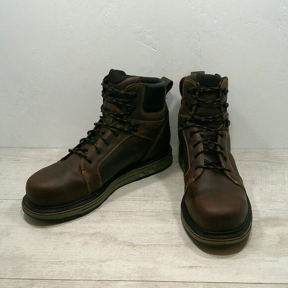 Danner Men's Leather Steel Yard Work Boots Waterproof- Steel Toe Size 13 - Picture 2 of 14